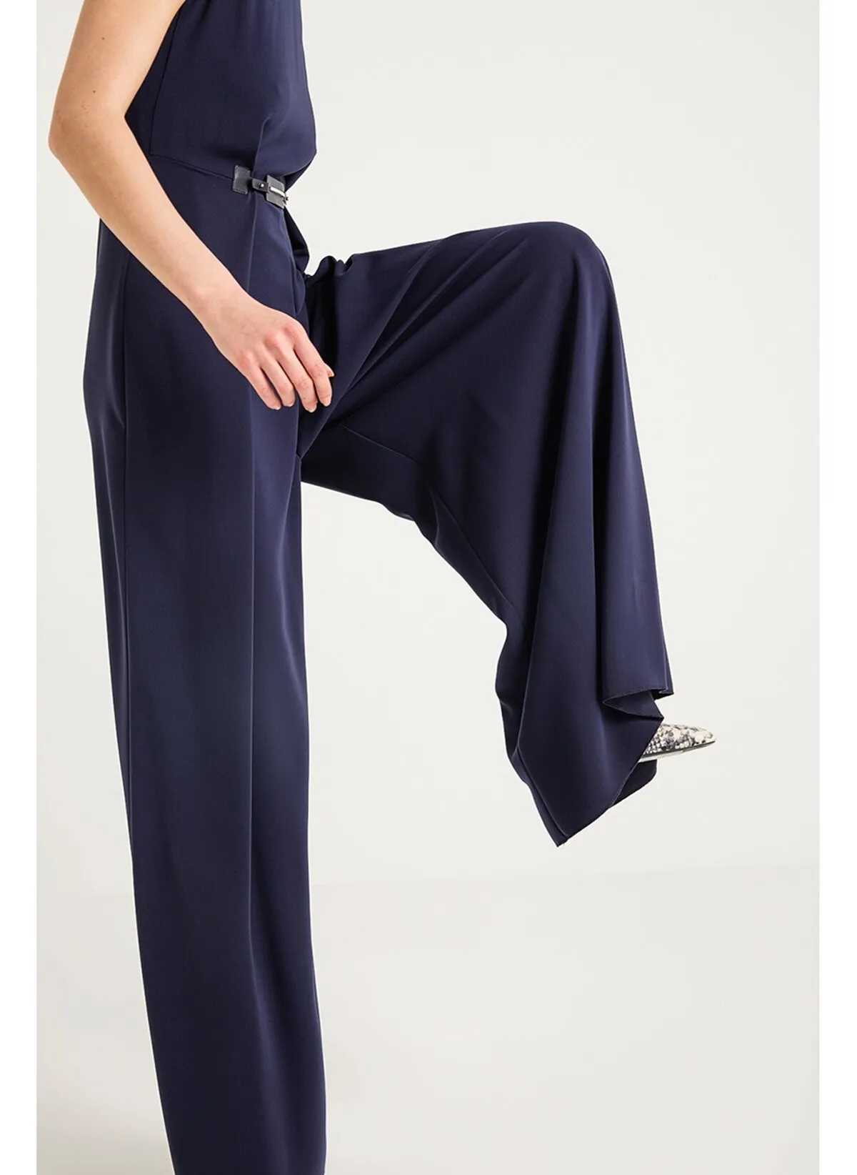 15922 Blue Wide Leg Jumpsuit