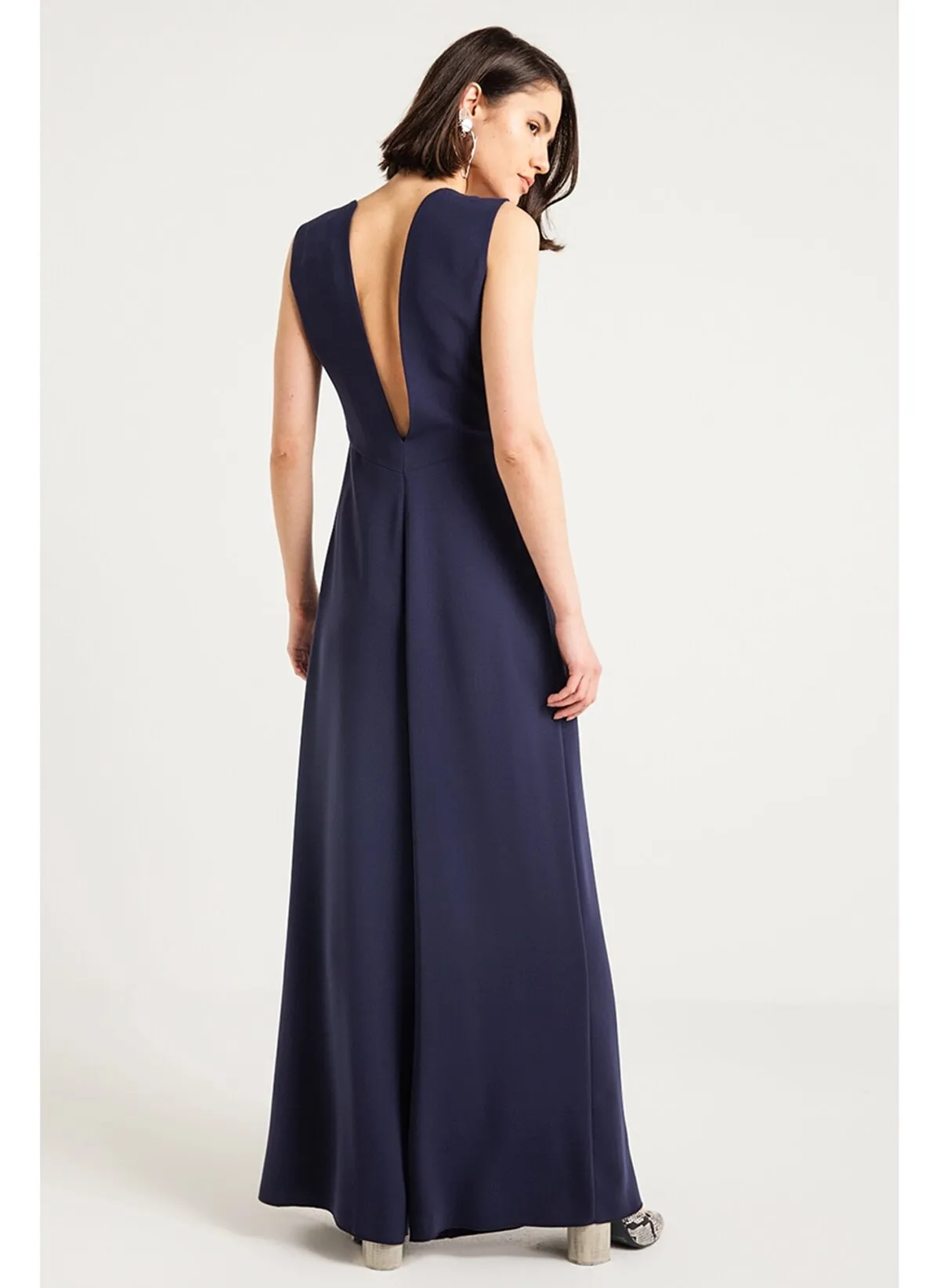 15922 Blue Wide Leg Jumpsuit