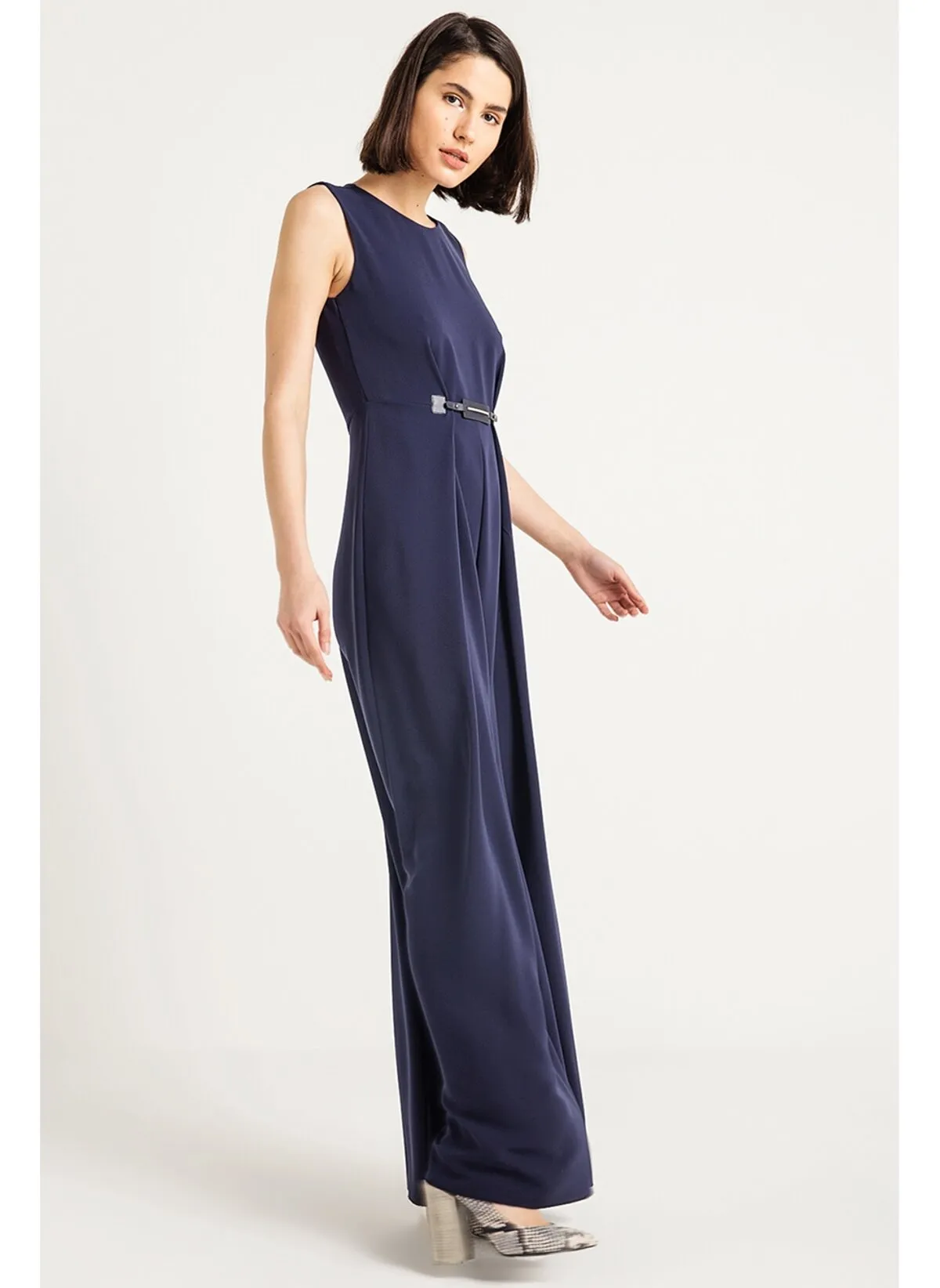 15922 Blue Wide Leg Jumpsuit