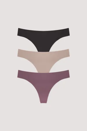 Active High-Rise Thong 3 Pack