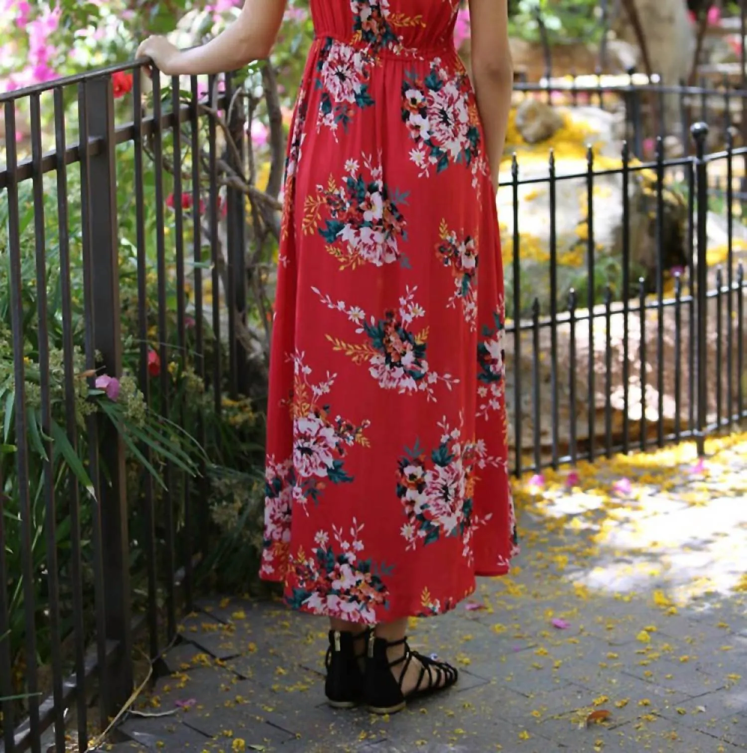 Angie - Floral Walk Through Maxi Romper