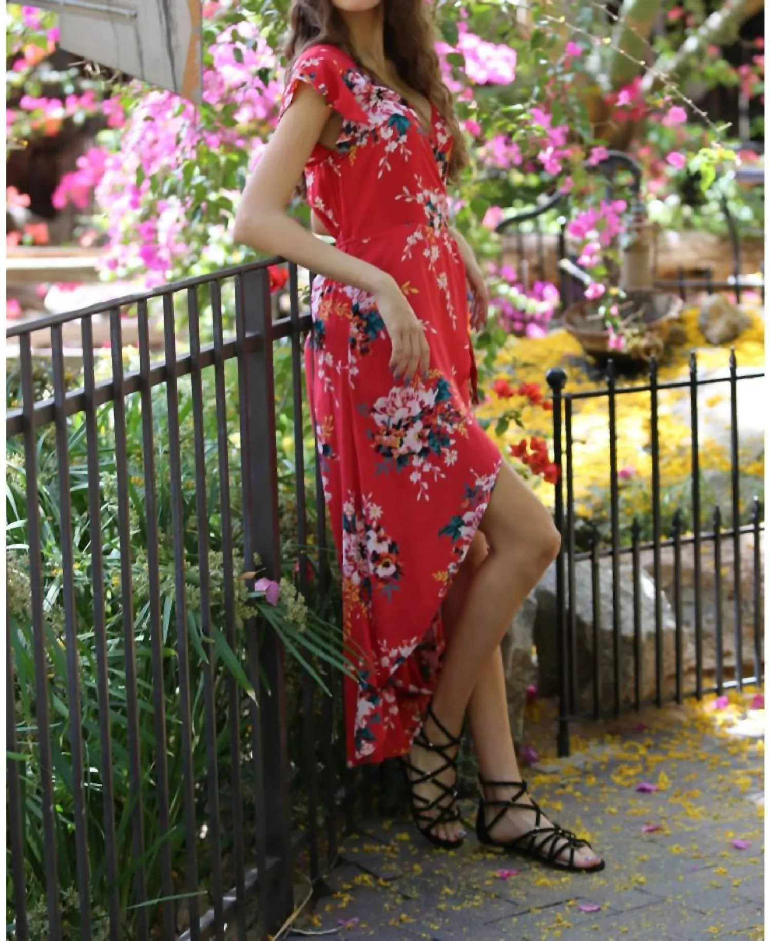 Angie - Floral Walk Through Maxi Romper