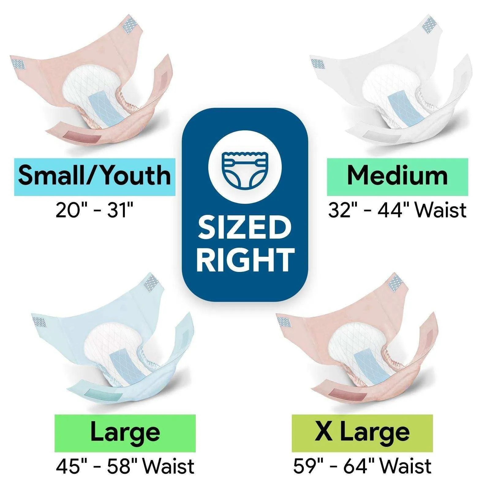 Basic Quilted Adult Briefs with Tabs