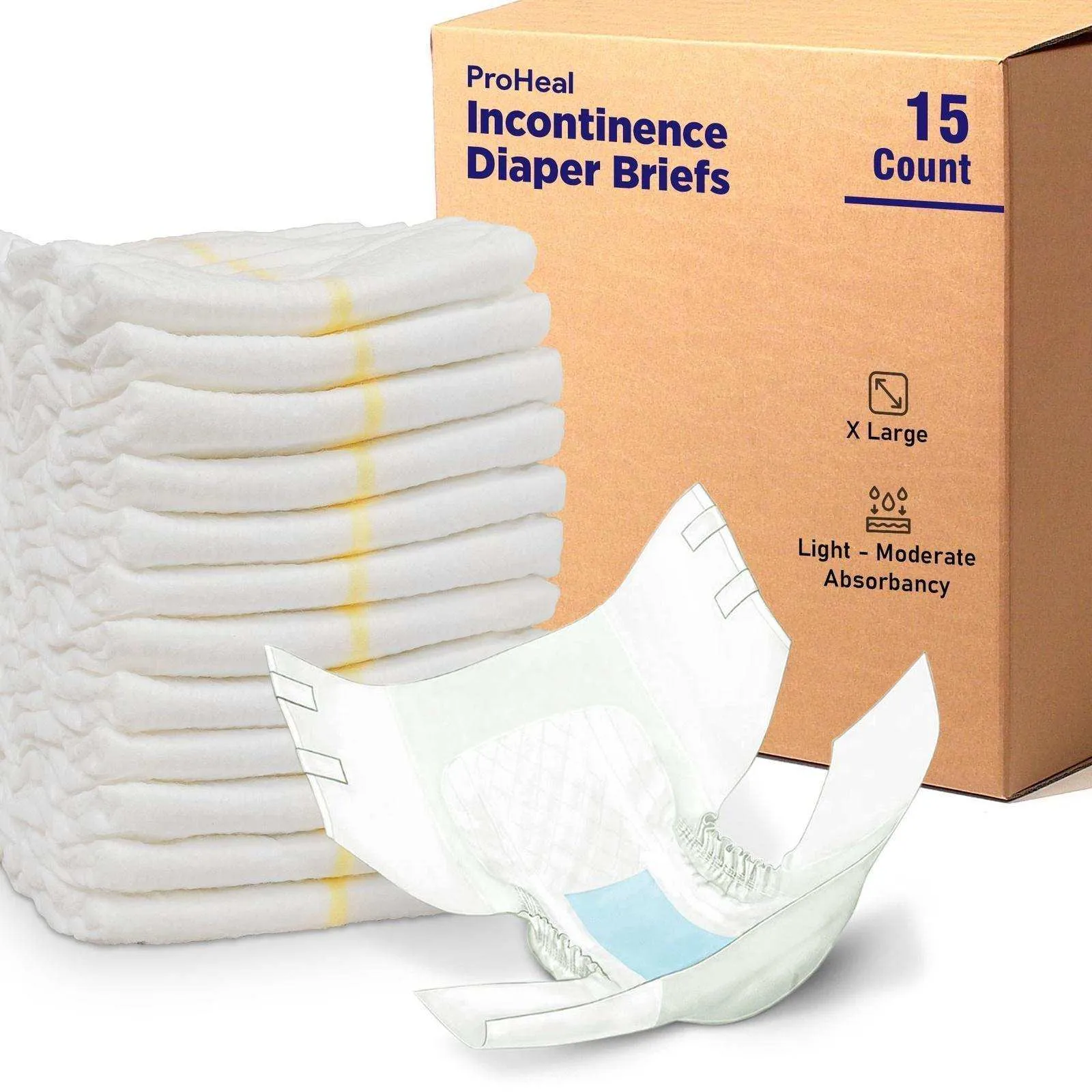 Basic Quilted Adult Briefs with Tabs