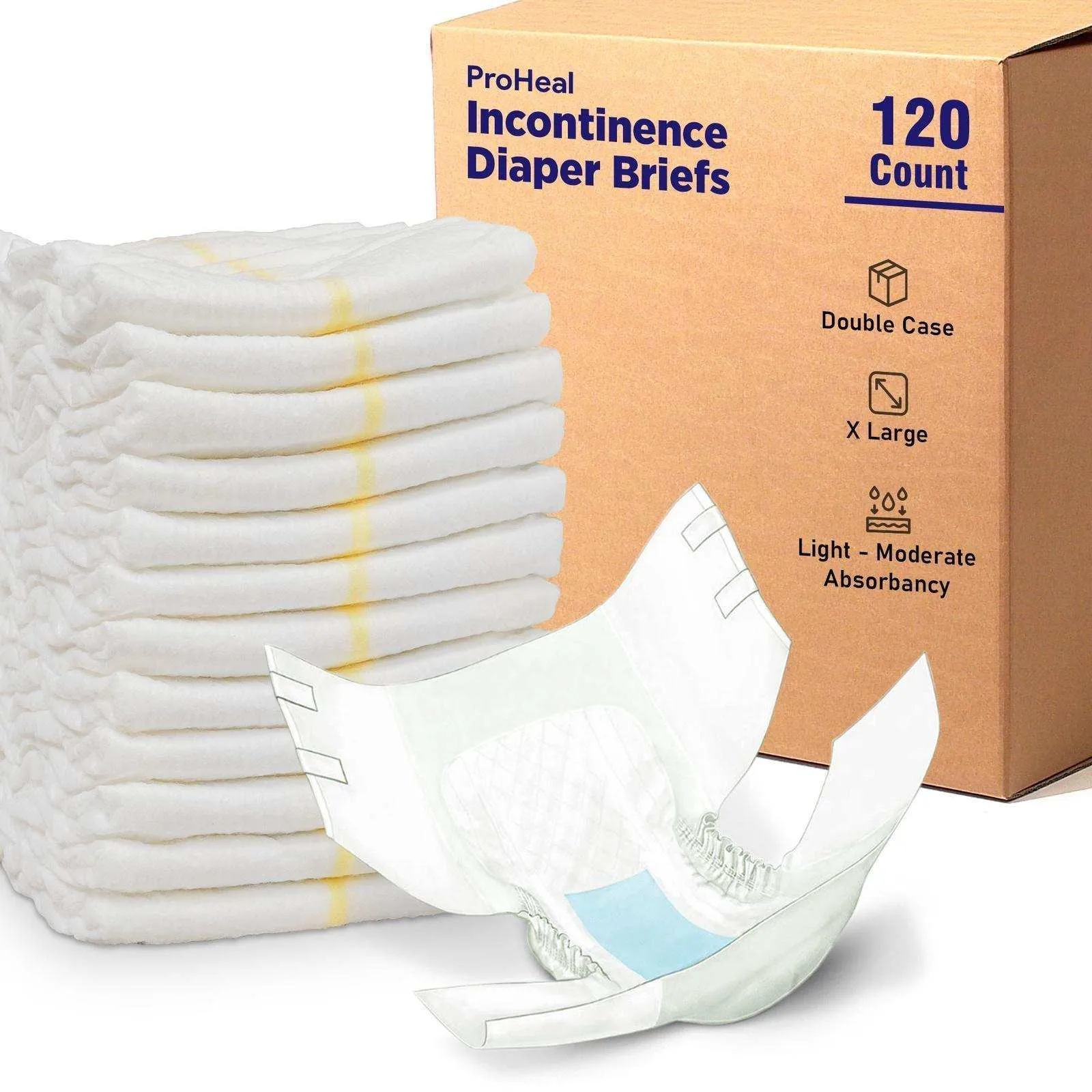 Basic Quilted Adult Briefs with Tabs