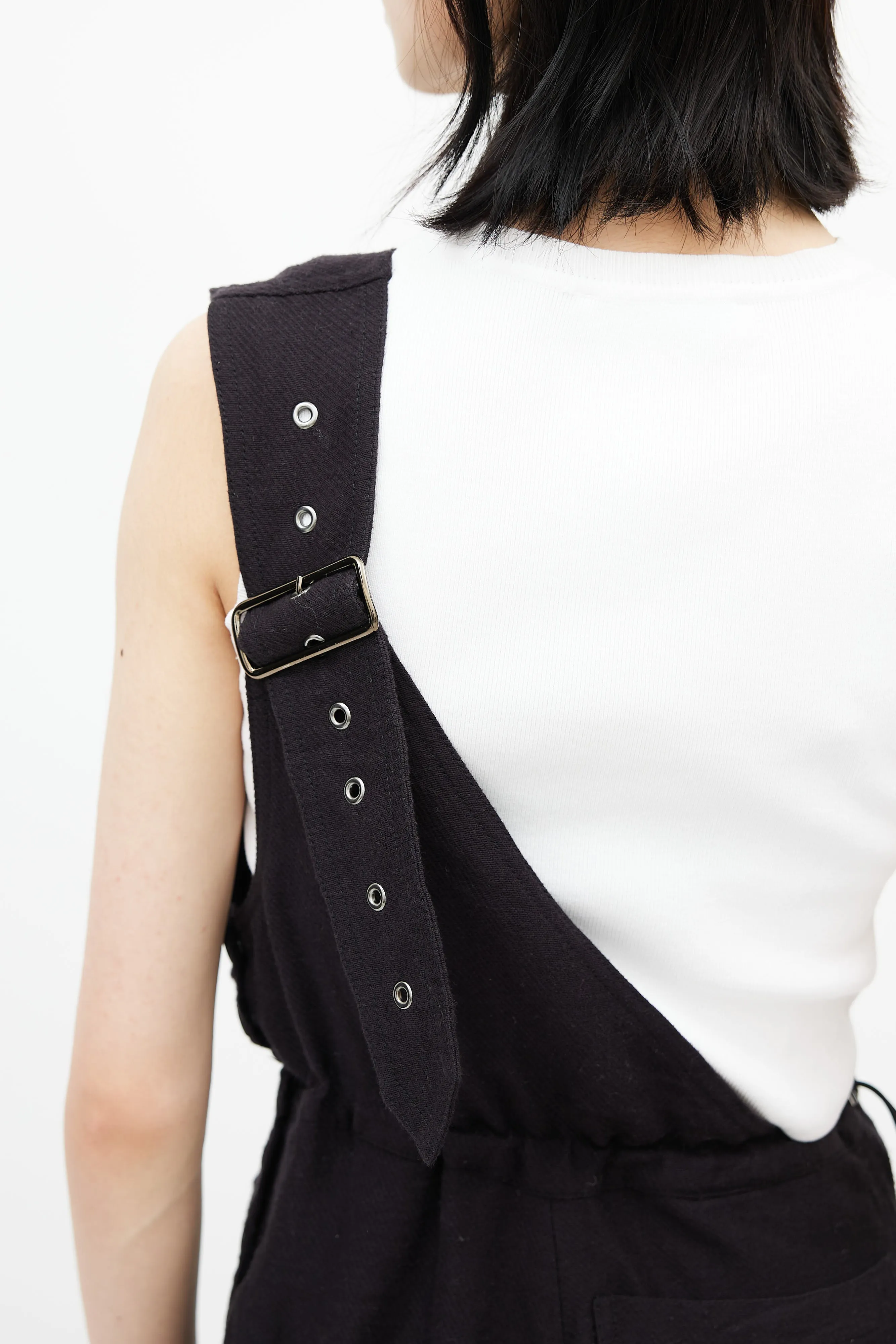 Black Asymmetrical One Shoulder Jumpsuit