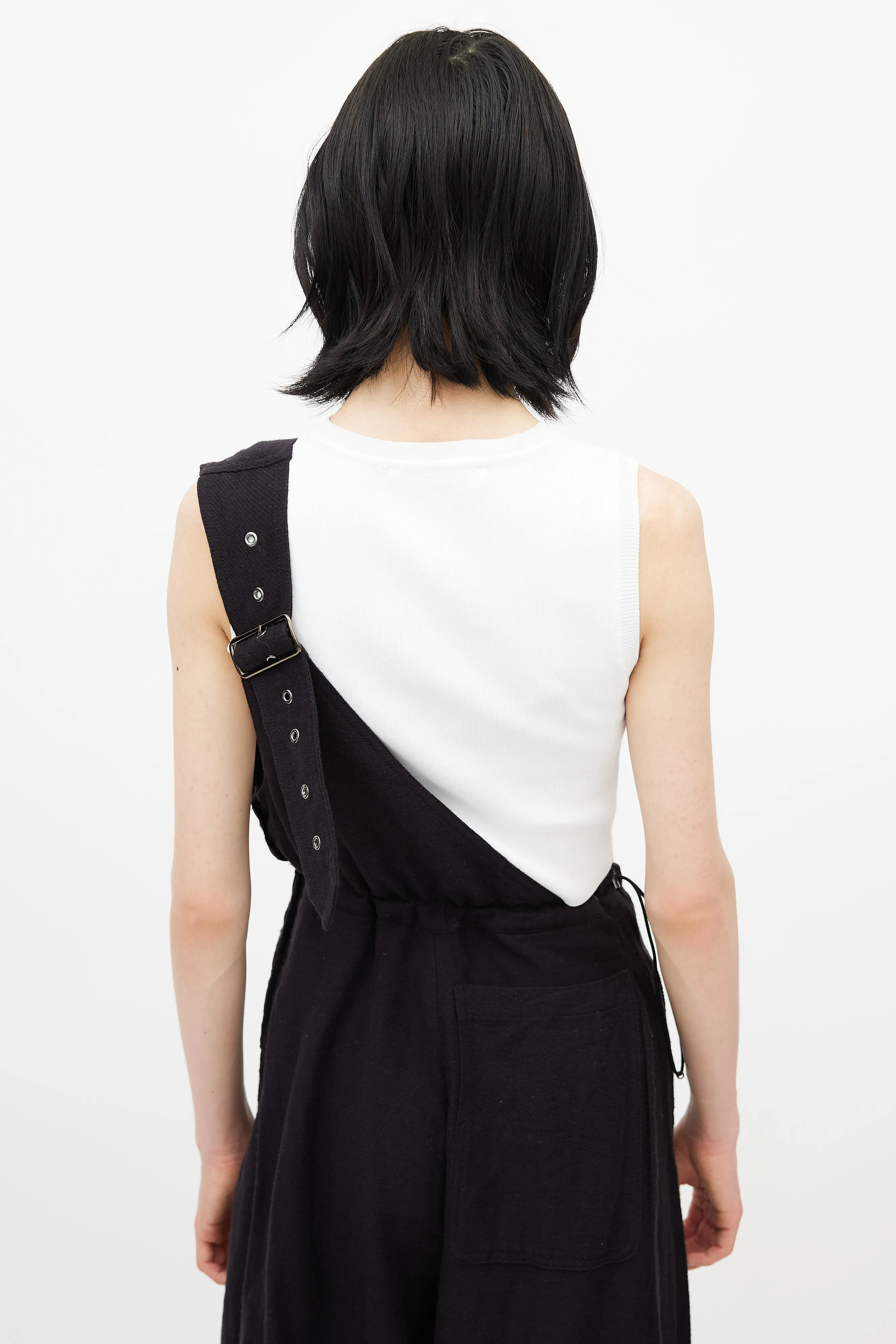 Black Asymmetrical One Shoulder Jumpsuit