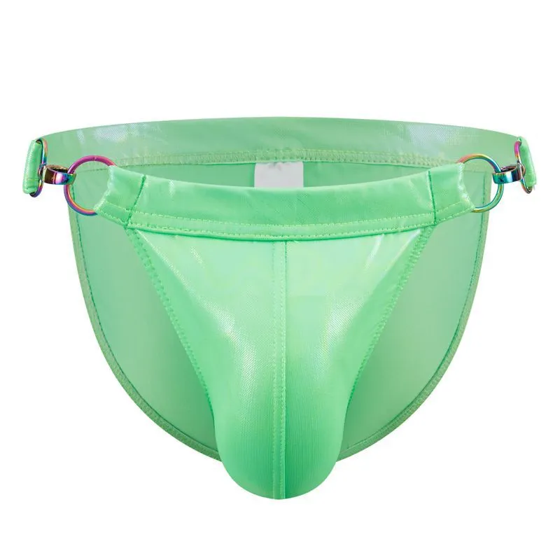 BUCKLE Leather Swim Briefs