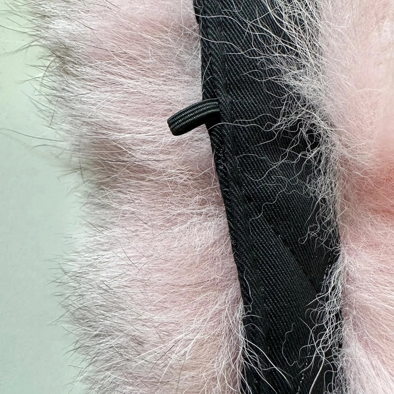 Cute Pink Trim Collar Fur fox for winter coat parka hood 75 cm