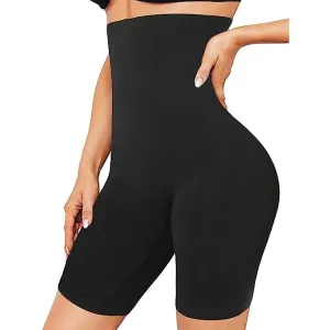 Denarmy Women High Waist Shapewear with Anti Rolling Silicone Strip Tummy Control Tucker Waist Slimming Panties Shapewear and Waist Shapewear (M Waist Size: 34 Inch) Black