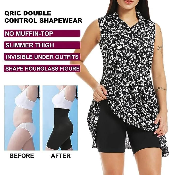 Denarmy Women High Waist Shapewear with Anti Rolling Silicone Strip Tummy Control Tucker Waist Slimming Panties Shapewear and Waist Shapewear (M Waist Size: 34 Inch) Black