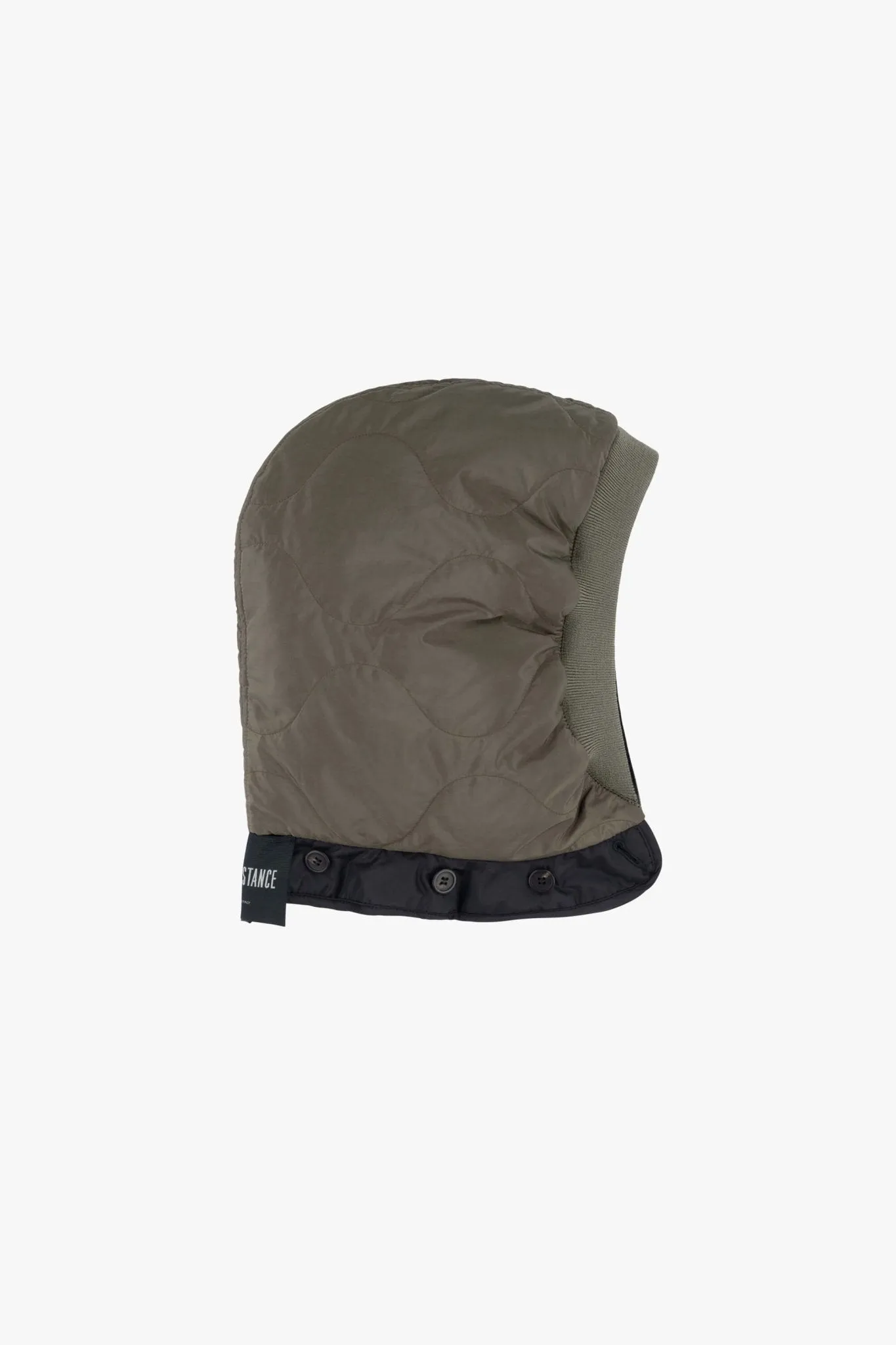 Down Close Fit Hood - Black / Moss