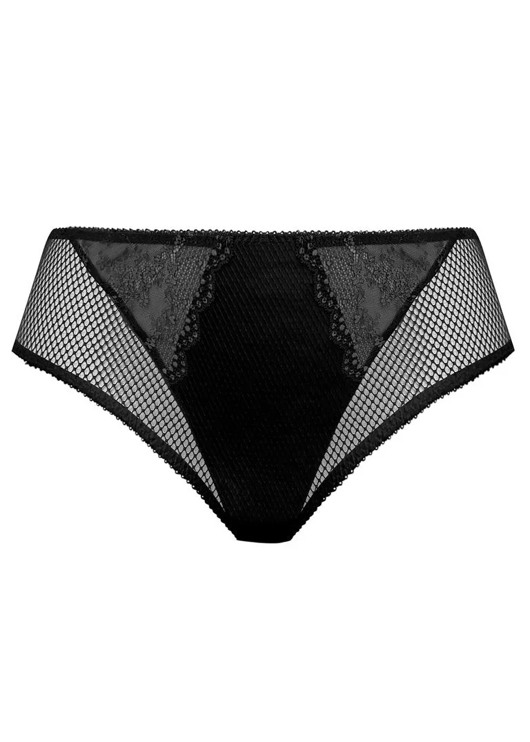 Elomi Charley High Leg Brief, Black