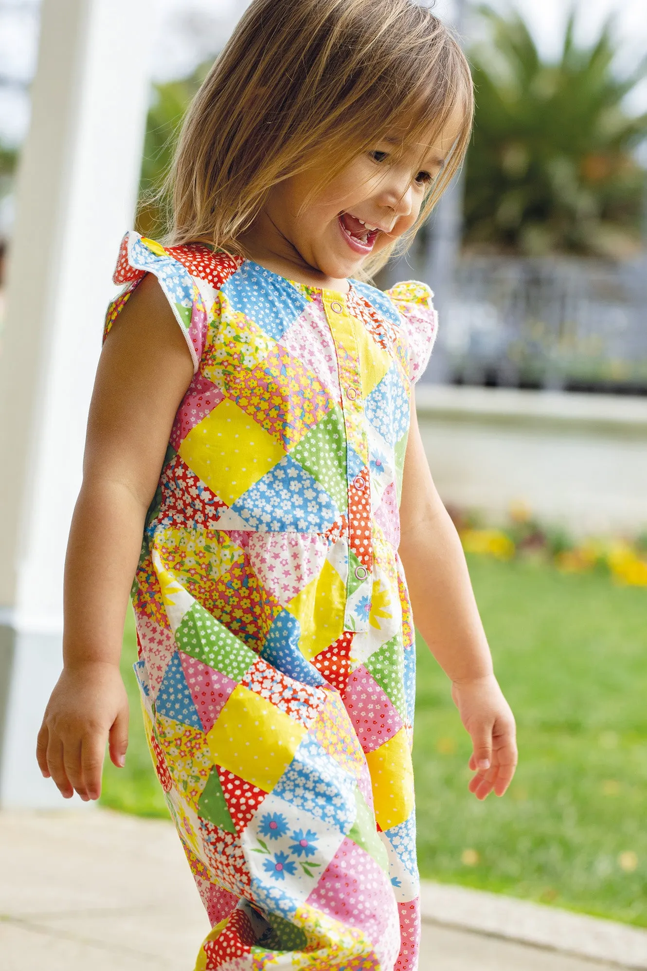Frugi Etta Playsuit - Patchwork