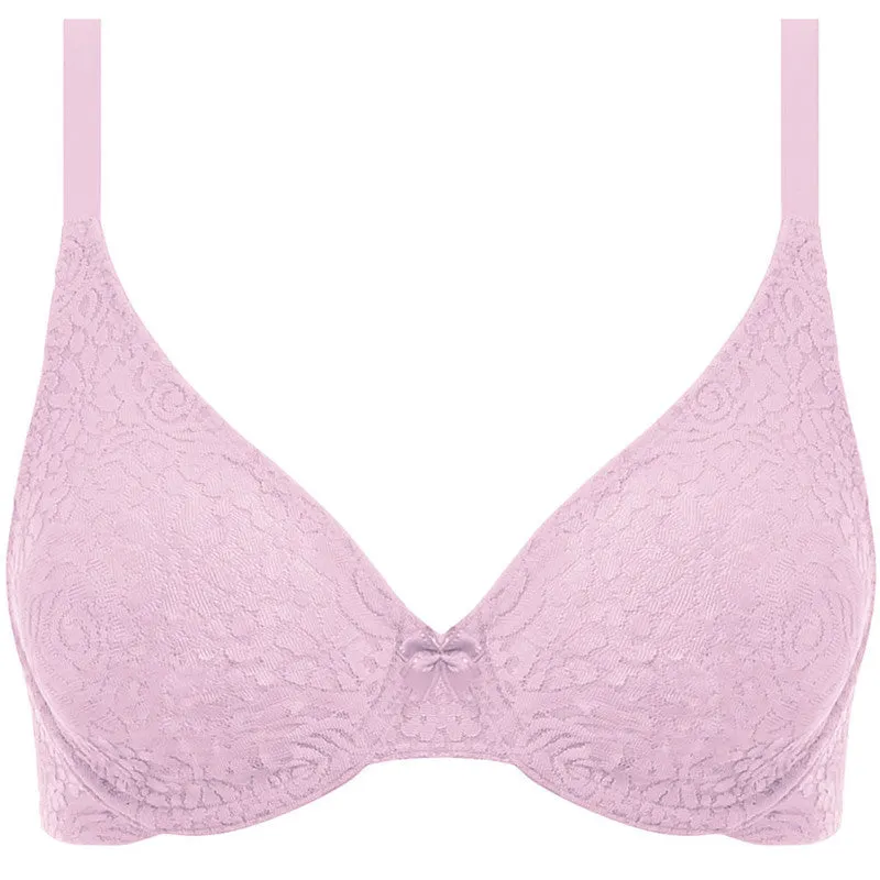 Halo Lace Sweet Pink Non Padded Moulded Bra - Wacoal