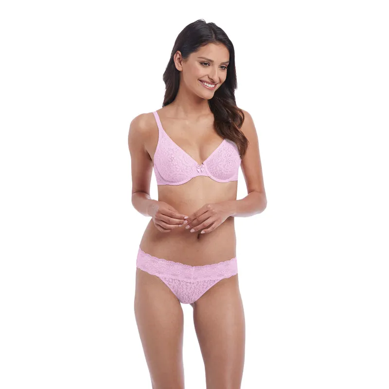 Halo Lace Sweet Pink Non Padded Moulded Bra - Wacoal