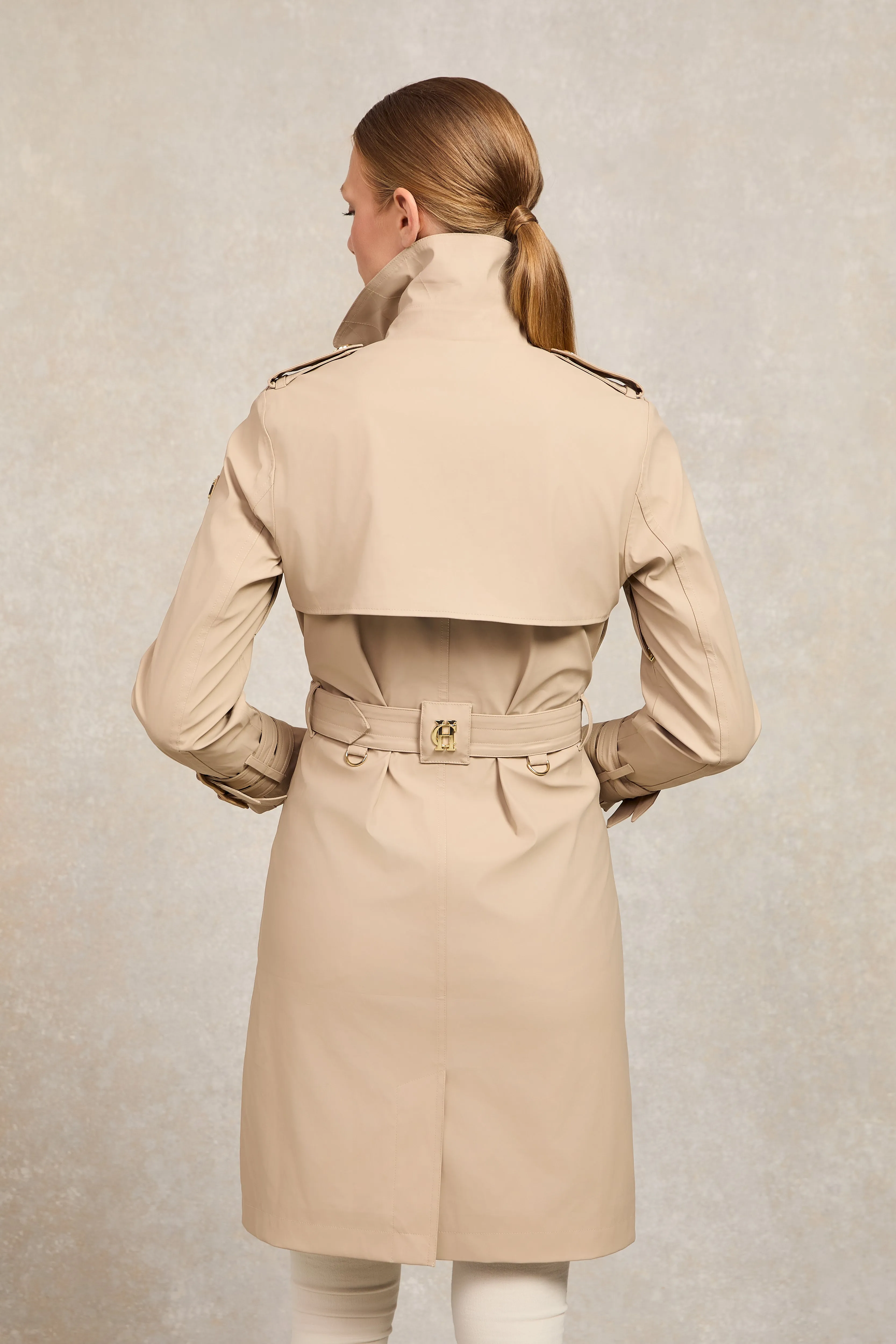 Holland Cooper Kendal Waterproof Trench Coat in Stone
