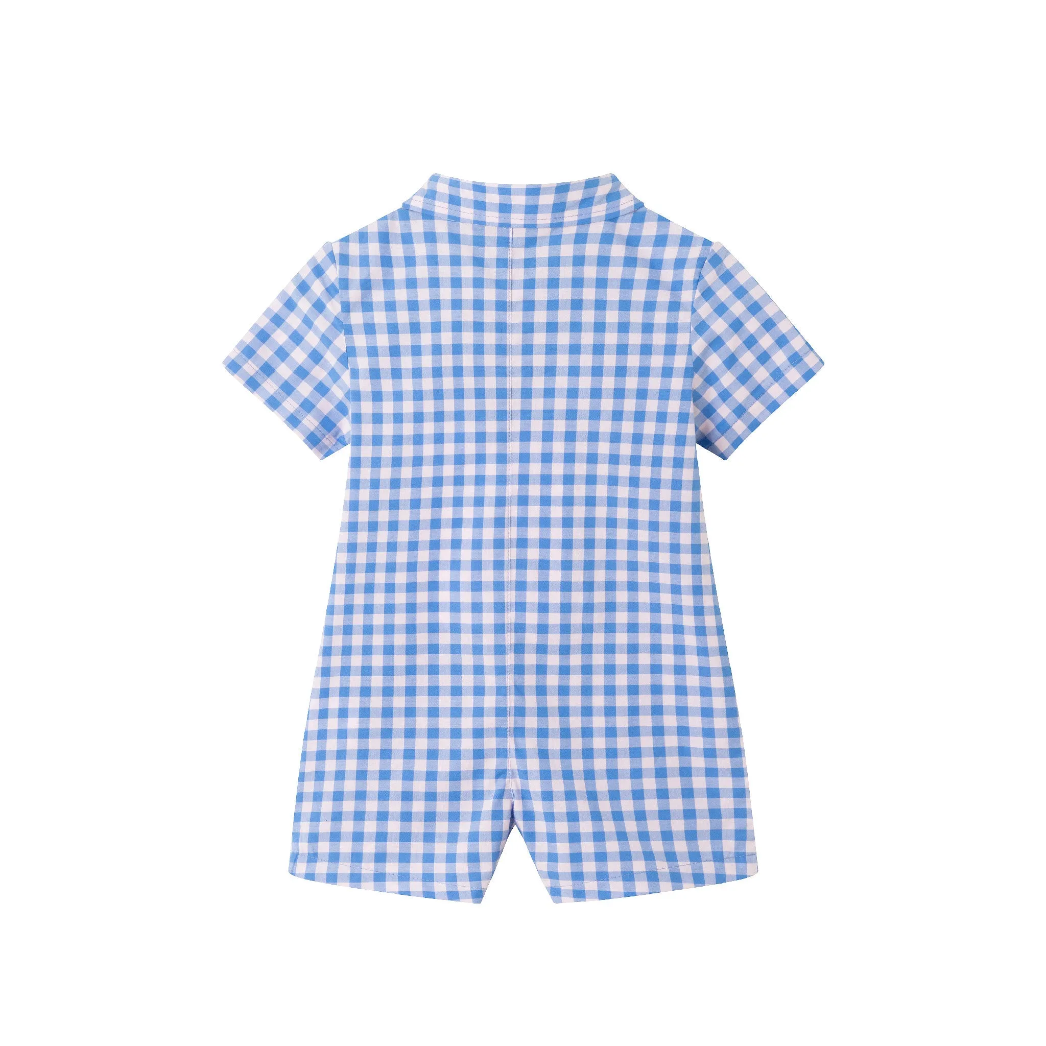 Infant (3-24M) Shirtall & Bowtie Set | Blue Gingham