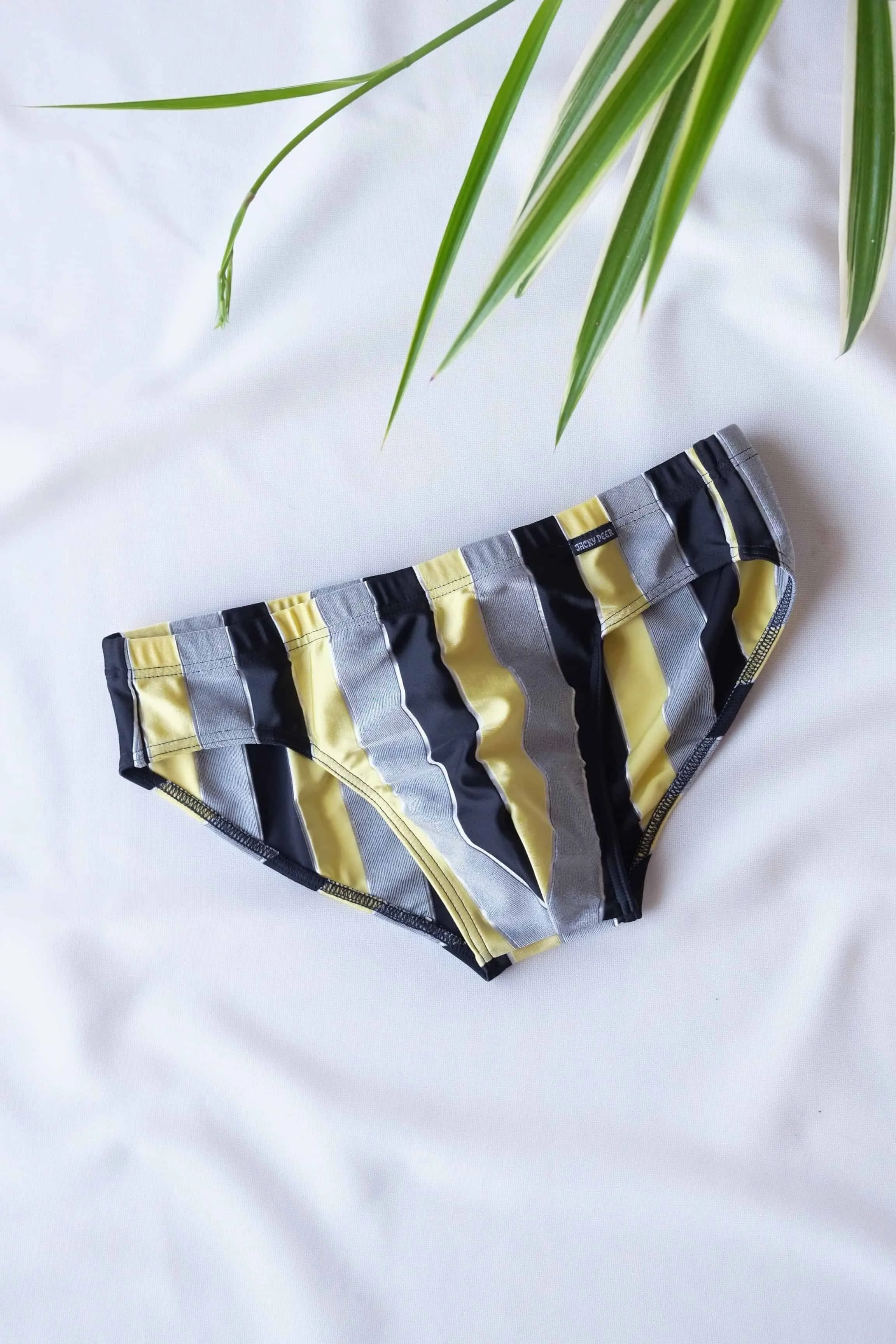 JACKY PEER Vintage Striped Swim Briefs