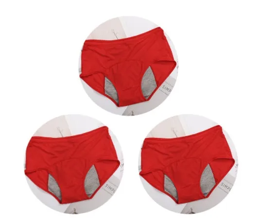 Leak-proof Women's Menstrual Briefs Before And After
