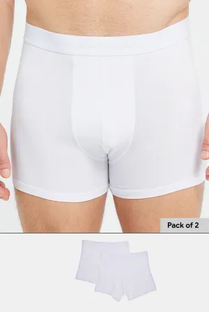 Men White Hipster Briefs (Pack of 2)