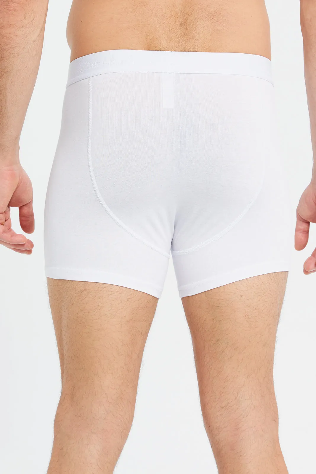 Men White Hipster Briefs (Pack of 2)