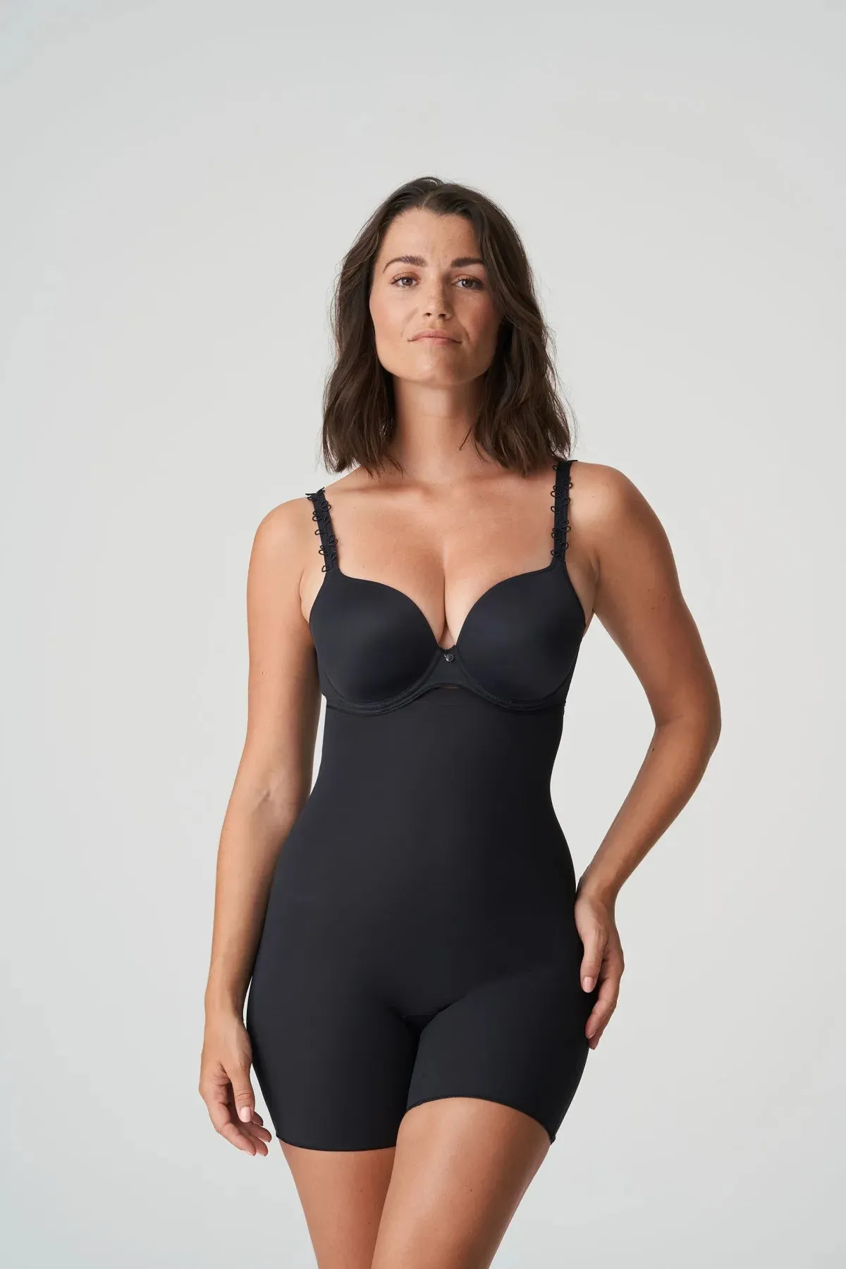 Perle Leg Brief In Charcoal - Prima Donna