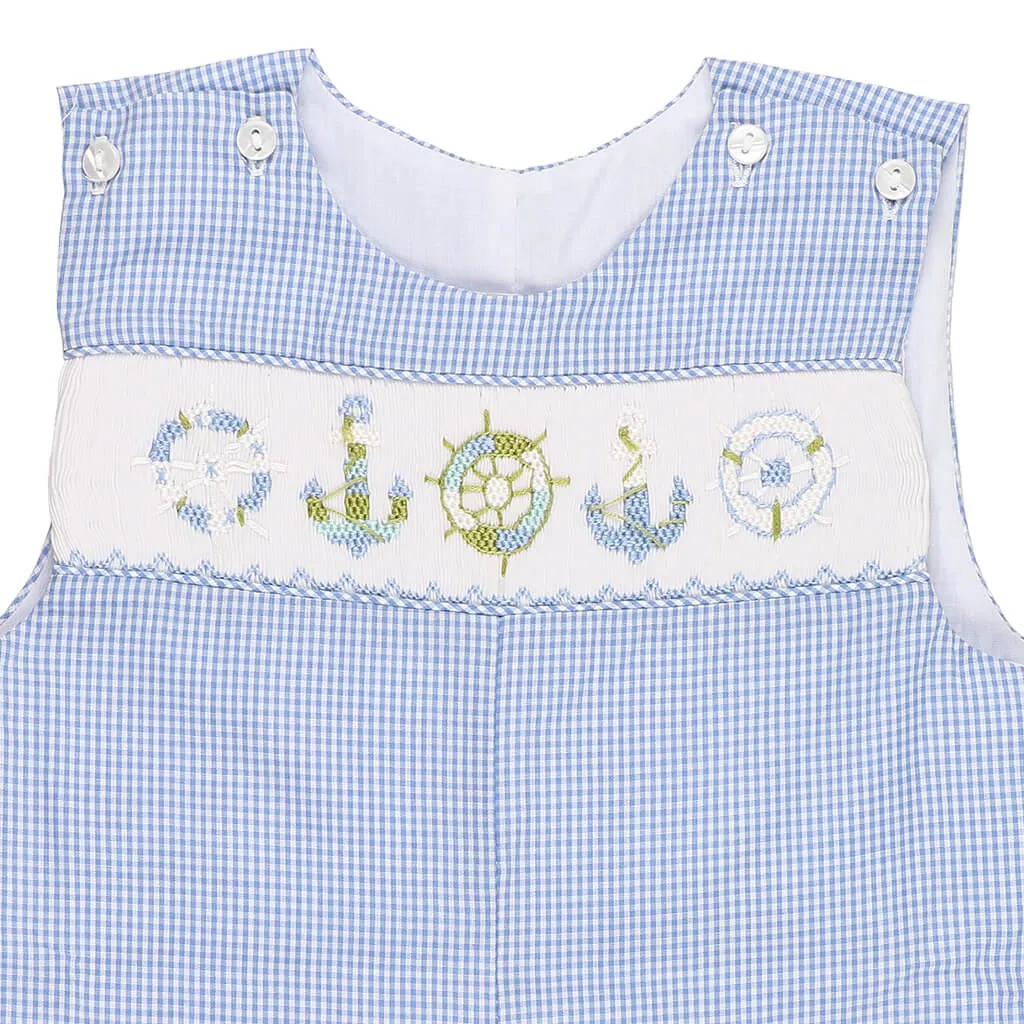 Pete Gingham Smocked Shortall