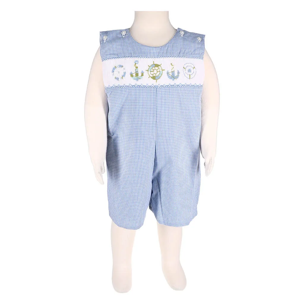 Pete Gingham Smocked Shortall