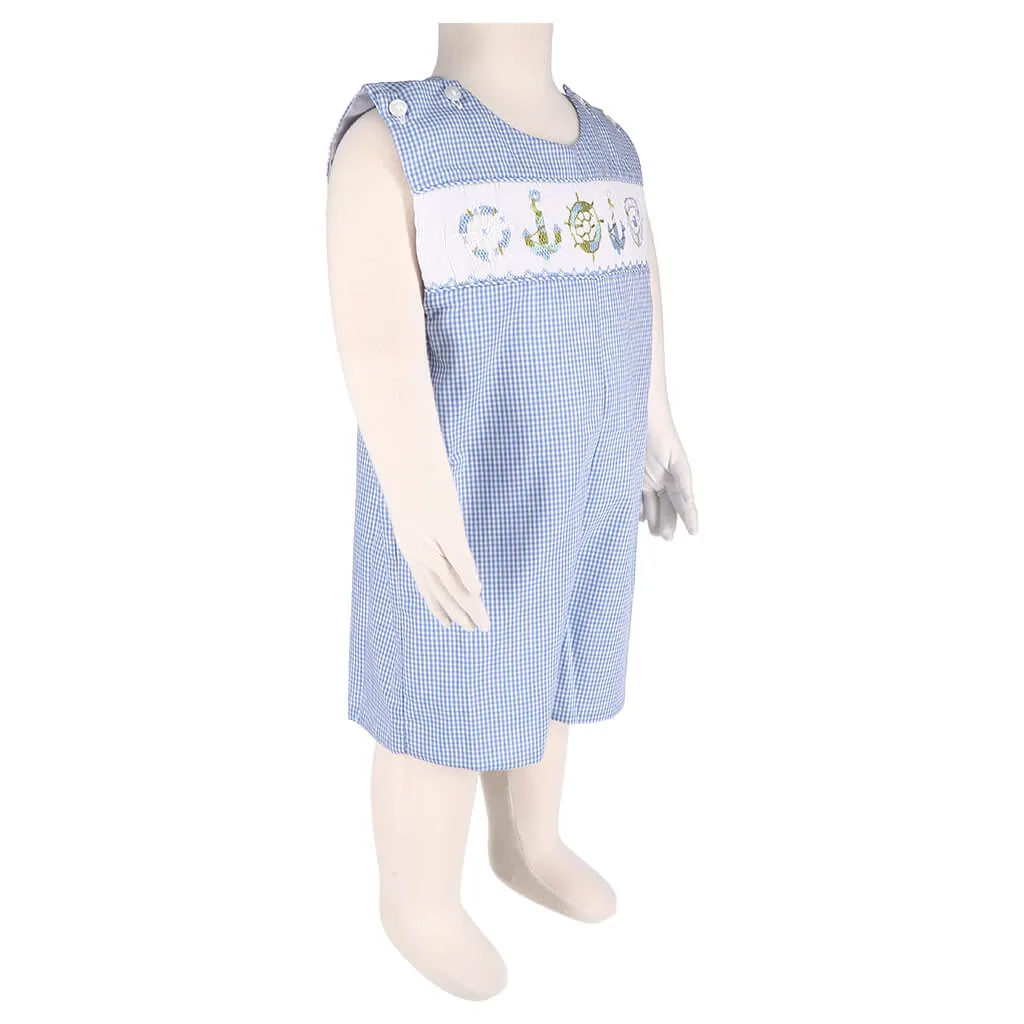 Pete Gingham Smocked Shortall