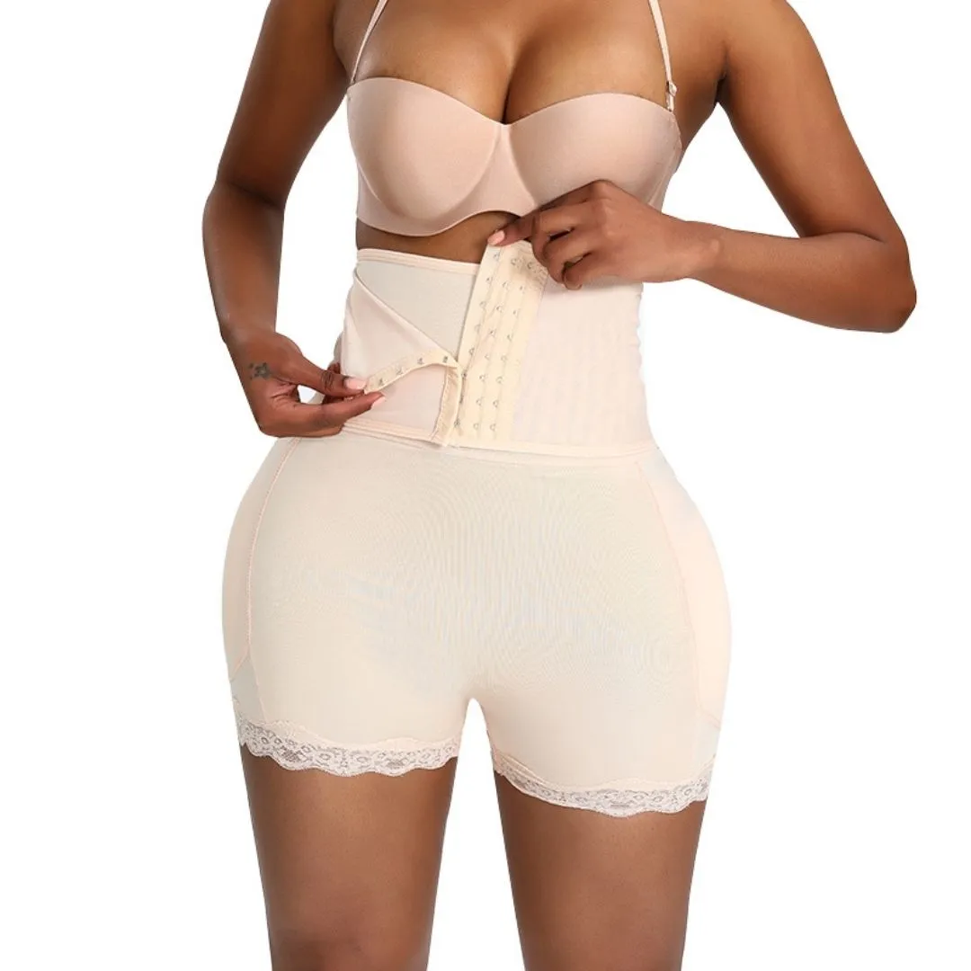 Plus Size Tummy Control Butt Lifter High Waisted Shapewear Shorts
