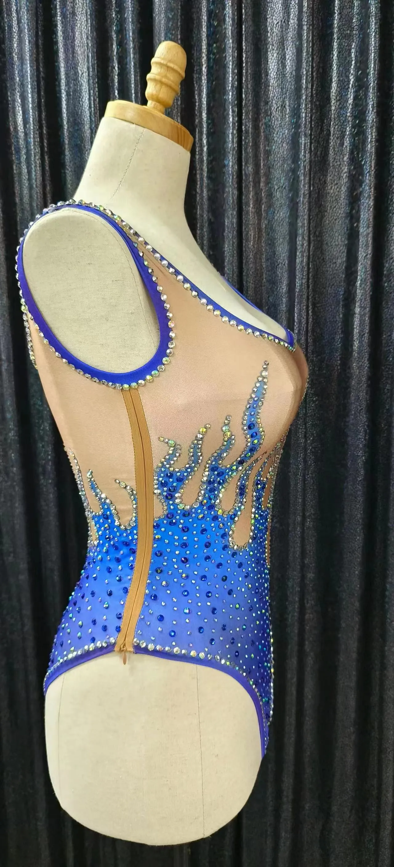 Sexy Gogo Dancer Costume Rhinestone Bodysuit Qrag Queen Costume Holographic Clothes Nightclub Outfit Pole Dance Wear