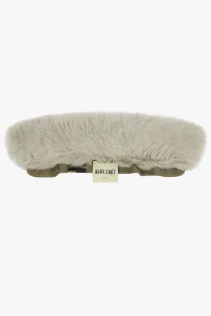 Shearling Collar - Pale Jade Long Hair