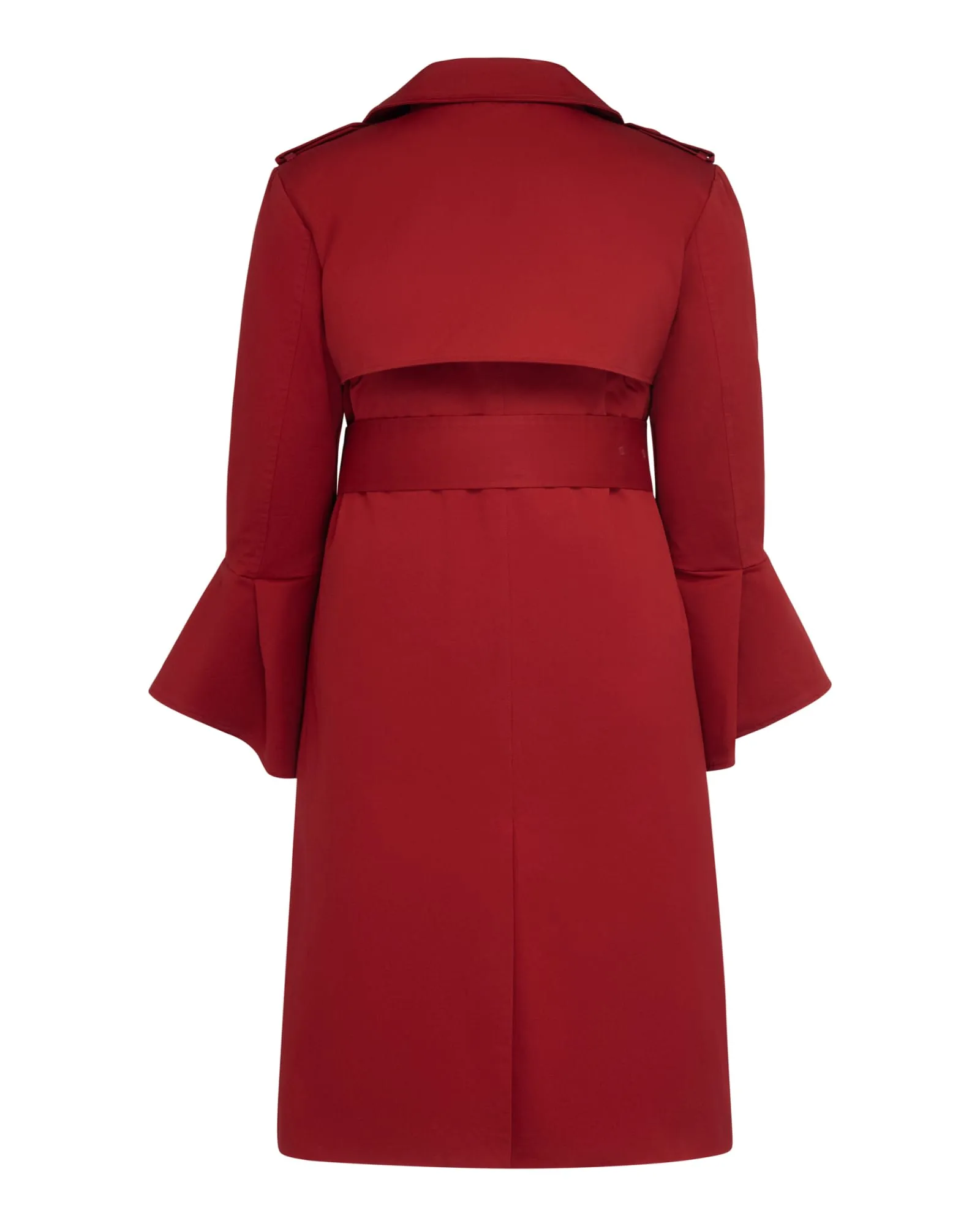 The Mabel Sleeved Trench Coat | Red