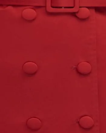 The Mabel Sleeved Trench Coat | Red