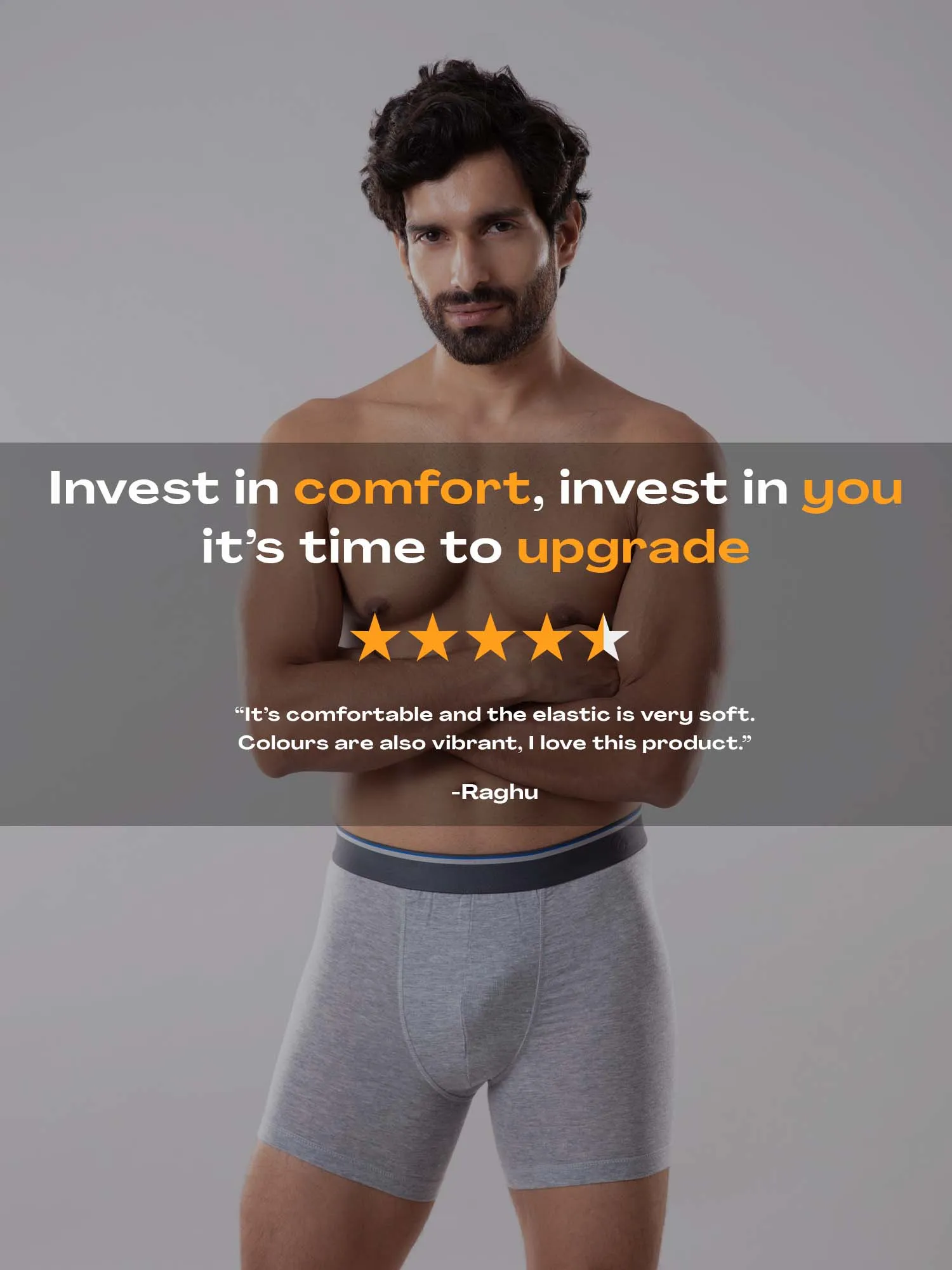 Ultra-Soft Tencel Boxer Brief - Grey Melange