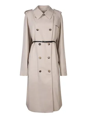 Voyou Light Twill Trench Coat in Beige