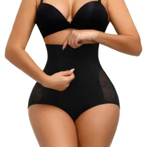 Zip Front Lace Tummy Control Body Shapewear Butt Lifter Slip Shorts